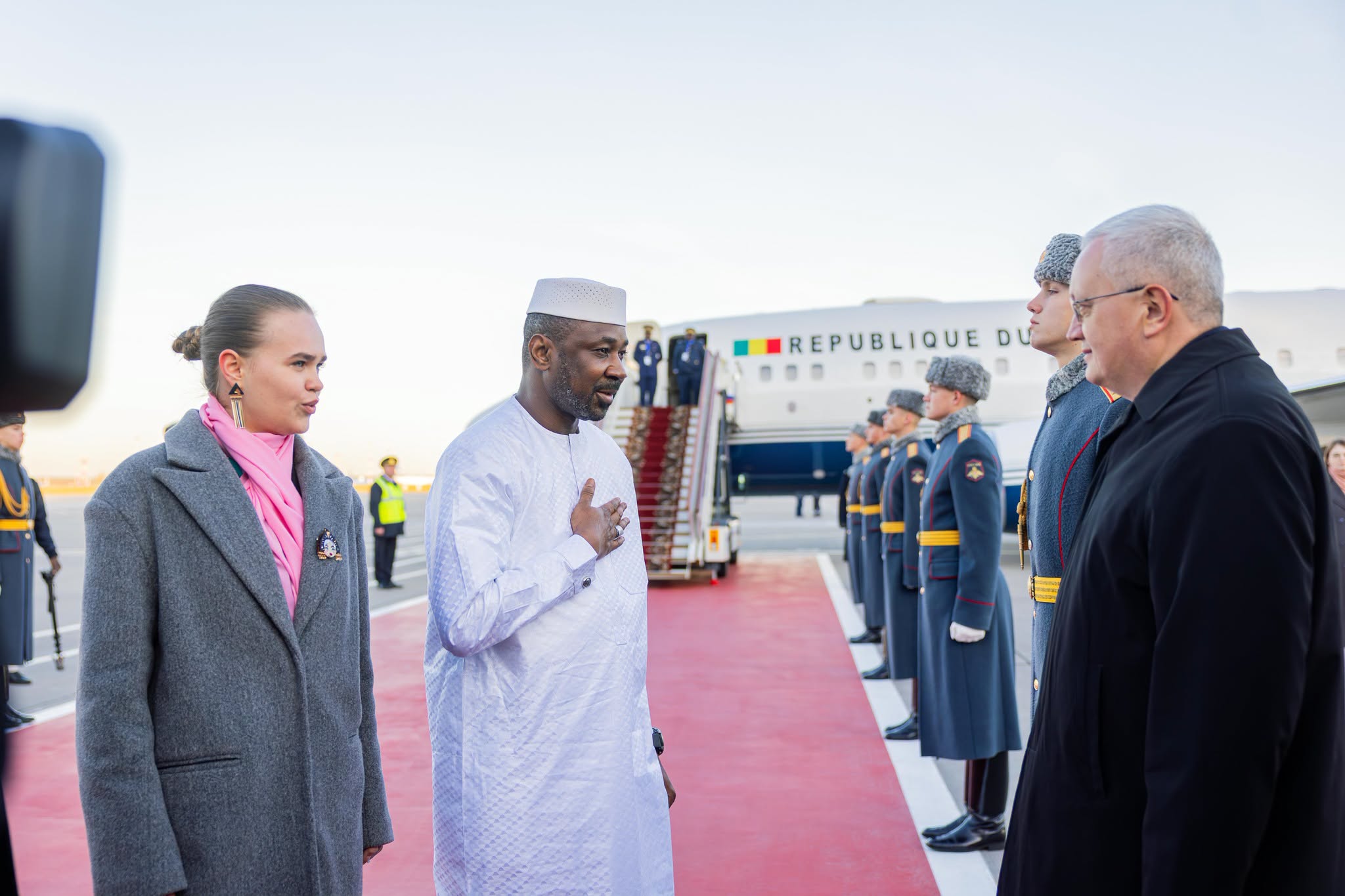 Moscou | le 26 octobre 2026 | #SommetRussieAfrique – ARRIVÉE DU PRÉSIDENT ASSIMI GOÏTA À MOSCOU POUR LE 3ÈME SOMMET RUSSIE-AFRIQUE.